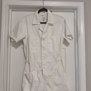 Pistola White Short-Sleeve Jumpsuit